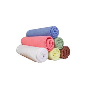 Food Grade Color Coded High Absorbent and Quick Drying Microfiber Cleaning Cloth for Kitchen Glass Dish