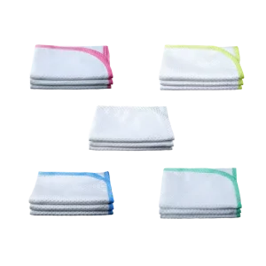 Food Grade Color Coded Microfiber Cloths HACCP Compliant 6 Color Set for Commercial Kitchen and Food Factory
