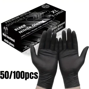 Food Grade Disposable Nitrile Gloves Acid & Alkali Resistant Oil Resistant Protective Gloves