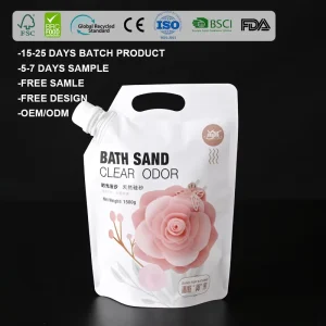 Food-Grade Eco-Friendly Resealable Spout Pouch, 500 mL/1 L, for Laundry Detergent, Shampoo, and Hand Soap Refill