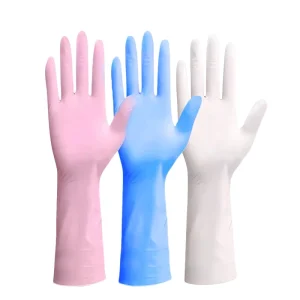 Food Grade Nitrile Thick Durable Comfortable Waterproof Kitchen Gloves Oil Proof Odor Free Safe Long Cuff Reusable Chemical