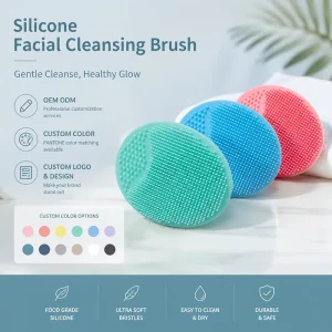 Food Grade Silicone Face Washing Brush for Facial Cleansing and Skincare