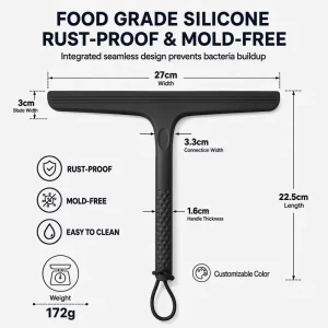 Food Grade Silicone Squeegee for Car Window Tint Shower Glass Streak Free Scratch Proof Wiper Blade Tool