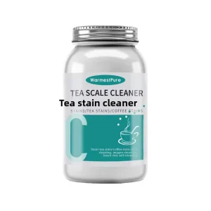 Food-Grade Tea Stain Remover & Descaling Powder for Cups & Teaware Water Stains Cleaner Bottle Packaging