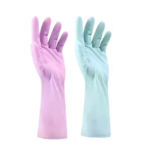 Food Safe Waterproof Oil Resistant Thick Long Sleeve Nitrile Gloves Odorless Household Kitchen Cooking Cleaning Reusable