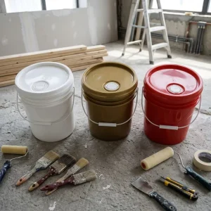 Food grade Recyclable Bucket with Lid and Handle Customizable Colors and Logo Durable Multi purpose PP Plastic Bucket