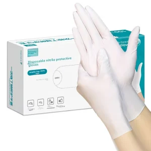 Food grade Thickened Nitrile Gloves Durable and Waterproof Blue Class I Suitable for Kitchen and Home Use Pack of 100
