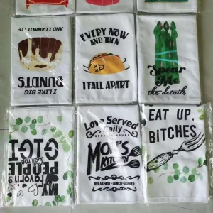 For Cross border Printed Holiday Dish Towels Ultra fine Microfiber 40x60cm Foldable Tea Towels Kitchen Cloths