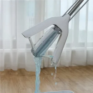 For M6 Plus Absorbent PVA Sponge Flat Mops Folded Half Squeeze Water Telescopic Retractable Stainless Steel Mop Free Hand
