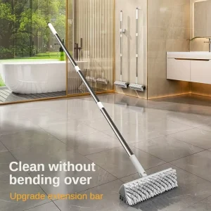 For Plastic Handle Toilet Cleaning Brush V Shaped Double Sided Nylon Fabric Brush Head Extension Rod for Home Cleaning
