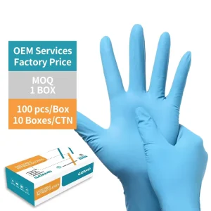 For SN031 China High Quality 4mil Nitrile Examination Gloves Powder Free Food Grade S M L XL EN420 Certified Disposable