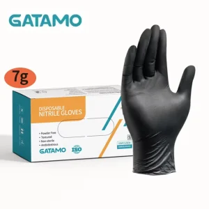 For SN046 7 8 Mil for Pcs S M L Black Disposable Nitrile Gloves Powder Free Smooth Texture for Dental Examination Tattoo