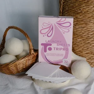 Fragrance Free High Efficiency Eco Friendly Zero Waste Sustainable Clean Laundry Detergent Sheets TRIPRO