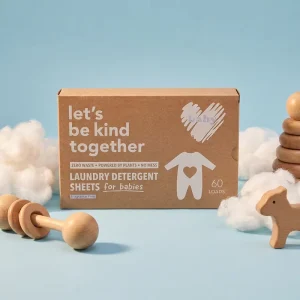 Fragrance-Free Hypoallergenic Baby Laundry Detergent Strips for Sensitive Skin