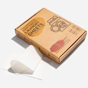 Free Design Eco Friendly Natural Laundry Detergent Sheets Solid Shape 30 Sheets for 60 Loads Fresh Linen Eco Clean Sheets