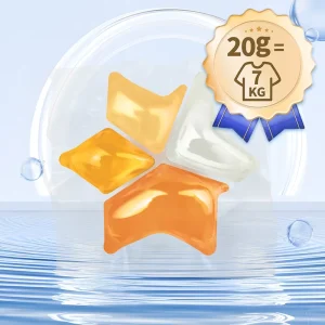 Free Sample 20g Large Weight Super Strong Cleaning Power 72 Hours Fragrance Lock Technology Long Lasting Freshness Laundry Pods