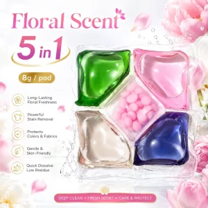 Free Sample Hot Selling 8g Dual Layer Laundry Pods Eco Friendly Formula Swiss Fragrance Fast Dissolving OEM ODM REACH Certified