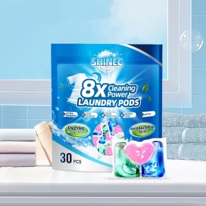Free Sample Super Concentrated 3 in 1 Portable Disposable Eco Friendly Laundry Capsules Custom Fragrance No Phosphorus