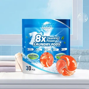 Free Sample YSKA Durable Packaging 30 Count Eco Friendly Disposable Water Soluble Laundry Detergent Pods Travel Use Fresh Forest