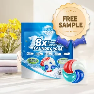 Free Samples 25g Heavy Duty Stain Fighter Laundry Detergent Pods Super Strong Cleaning Power Long Lasting Fragrance 72 Hours