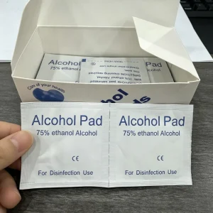 Free Samples Disposable Non Woven Blue Alcohol Prep Pads 75% Ethanol Household Saturated Skin Cleansing Wipes 6x6cm