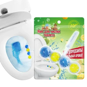 Fresh 4 in 1 Active Toilet Rim Block Lemon with Anti-Limescale