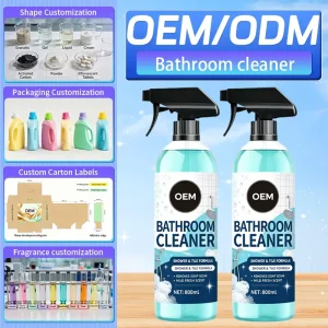 Fresh Scent Bathroom Cleaner Spray OEM Shower and Tile Formula Soap Scum and Water Stain Remover for Glass Tile and Wall