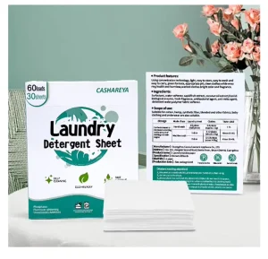Fresh Scent Eco friendly Biodegradable Super Concentrated Solid Laundry Detergent Sheets with Deep Cleaning and Stain Remover