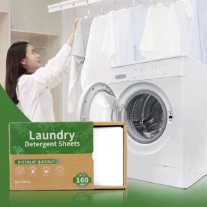 Fresh Scent Organic Disposable Eco friendly Biodegradable Low Foam Fully Dissolved Laundry Detergent Sheets Stain Remover Deep