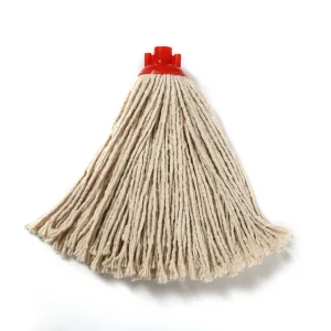 Friction Recycled Cotton Nature White Mop with Plastic Round Head Cleaning Mop Mop Cotton Head
