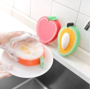 Fruit Sponge Scouring Pad Cleaning Cloth
