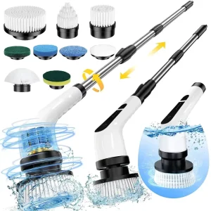 Fully Automatic Multi-functional Wireless Electric Cleaning Brush Rotating Telescopic Handheld Scrub for Floors & Fish Tanks