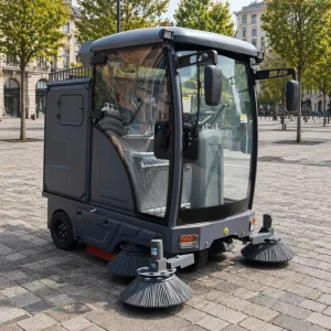 Fully Enclosed Street Sweeper Low Noise Commercial Industrial Floor Cleaner for Community Parking Lot