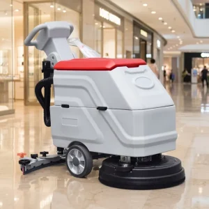 G1 Walk-Behind Floor Scrubber Dryer with Lead-Acid Battery and Brushless Motor for Supermarket Parking Area