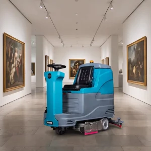 G9 Cylindrical Brush Floor Scrubber 0-8 km/h Working Speed 8-Degree Gradeability Factory Floor Washing Machine