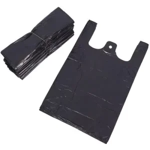 GD Hygiene Black Heavy Duty Durable Vest style Garbage Bags Handle Thickened Plastic Custom Logo Multipurpose Portable