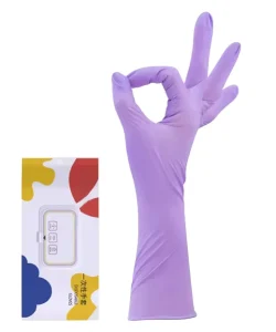 GLN13 Household Chemical Resistant Protection Hand Gloves Kitchen Cleaning Dish Washing Long Rubber Nitrile Gloves