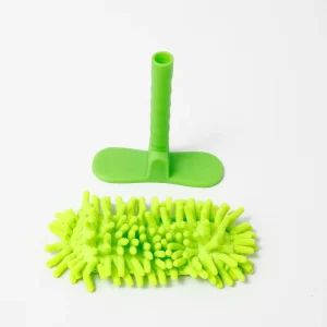 GRS Certification Household Cleaning Tools & Accessories Green Microfiber Duster with Extension Pole for Cleaning House