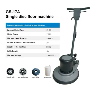 GS-20D Dual Speed Single Brush Polishing Grinding Machine Stone Crystal Surface Renovation Maintenance Burnishing
