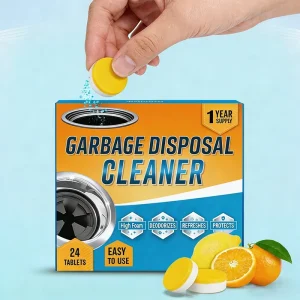 Garbage Disposal Cleaner Tablets Lemon Freshener Foaming Deodorizer for Kitchen Sink Drains
