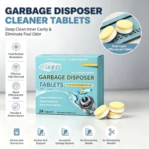 Garbage Disposal Cleaner Tablets for Unclogging Kitchen Drain Pipes
