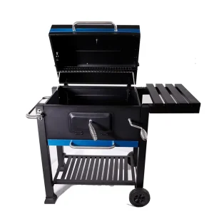 Garden Charcoal Barbecue Grill Smoker Camping Outdoor Kitchen Cart Trolley Cast Iron Powder Coated Large Backyard Party