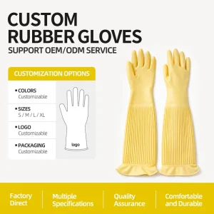 Garden Latex Gloves Elbow Length Household Protective Gear