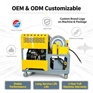 Gasoline Engine Series Heavy-duty Industrial Pump 2900psi 85LPM High-pressure Residue Free Sewer Dredging Machine