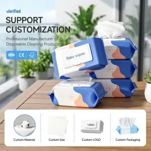 Gentle Disposable Soft Non Woven Baby Wipes No Scent Facial Tissue for Daily Facial Cleaning Care