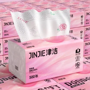 Gentle Skin Care 6 Layer Disposable Facial Tissue Affordable Virgin Wood Pulp Ultra Soft Wiping Tissue