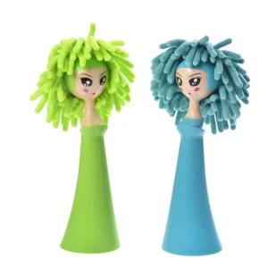 Girl Doll-Shaped Duster for Deep Cleaning