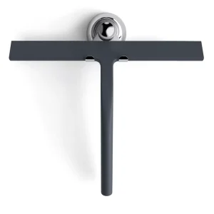 Glass Cleaning Squeegee with Removable Suction Cup Holder Silicone Water Wiper for Bathroom Mirror