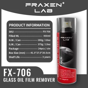 Glass Oil Film Remover Aerosol Spray Car Windshield Cleaner Hydrophobic Anti-Fog Stain Removal