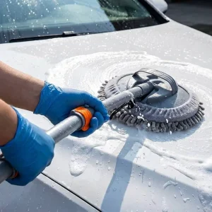 Glass Safe Telescopic Car Wash Brush Chenille Soft Bristle Detachable Head for Windshield Window Exterior Model ES2481